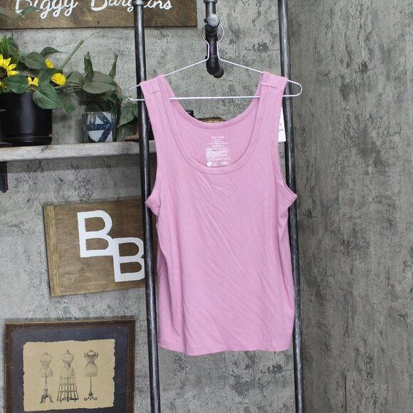 NWT State Of Day Womens Ribbed Sleep Tank Top 100180162MS Mauve Orchid Purple XL - Picture 2 of 5